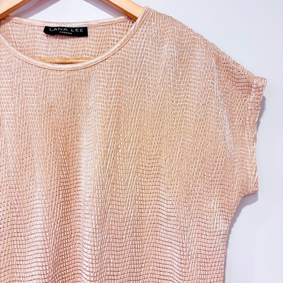 LANA LEE Vintage gold stretch top - Picture 3 of 5